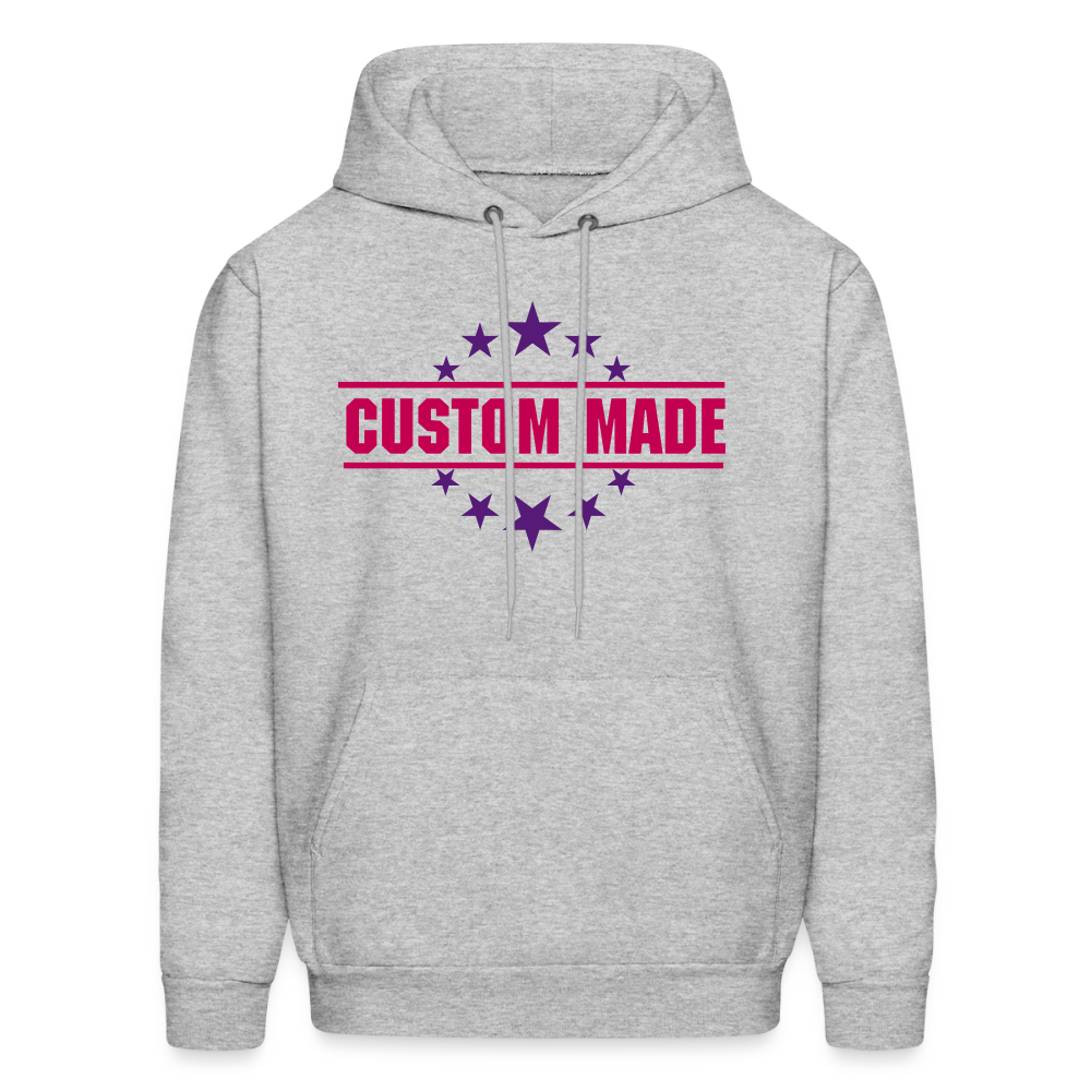 Men's Classic Hanes Hoodie | CUSTOMIZABLE (Chest) - heather gray