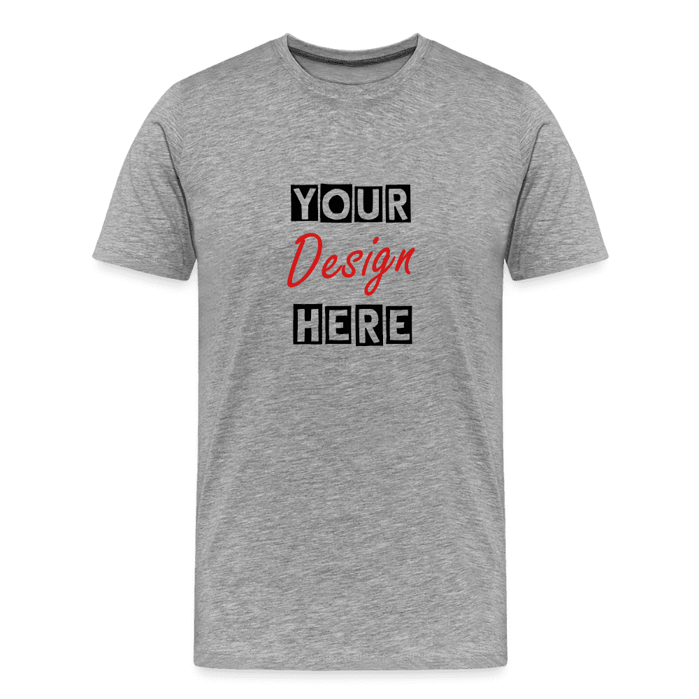 Men's CUSTOMIZABLE  Premium Lightweight T-Shirt - heather gray