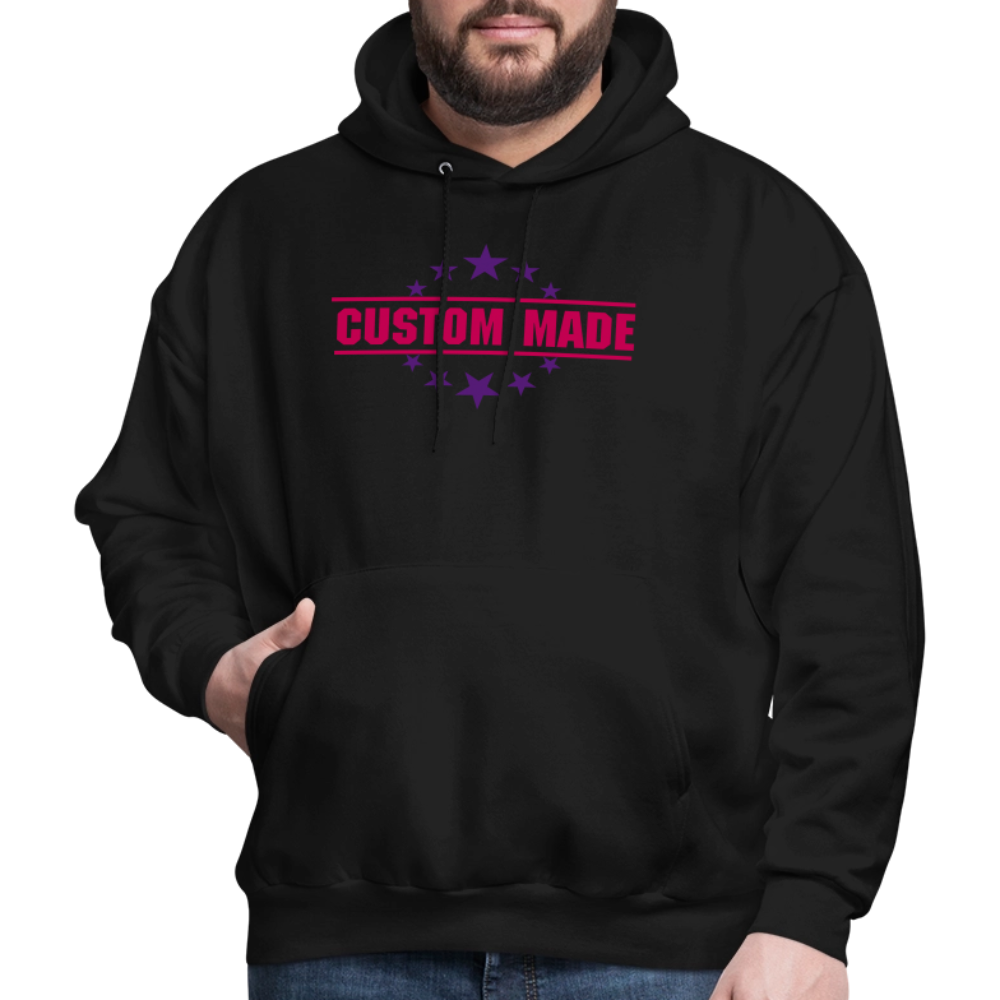 Men's Classic Hanes Hoodie | CUSTOMIZABLE (Chest) - black