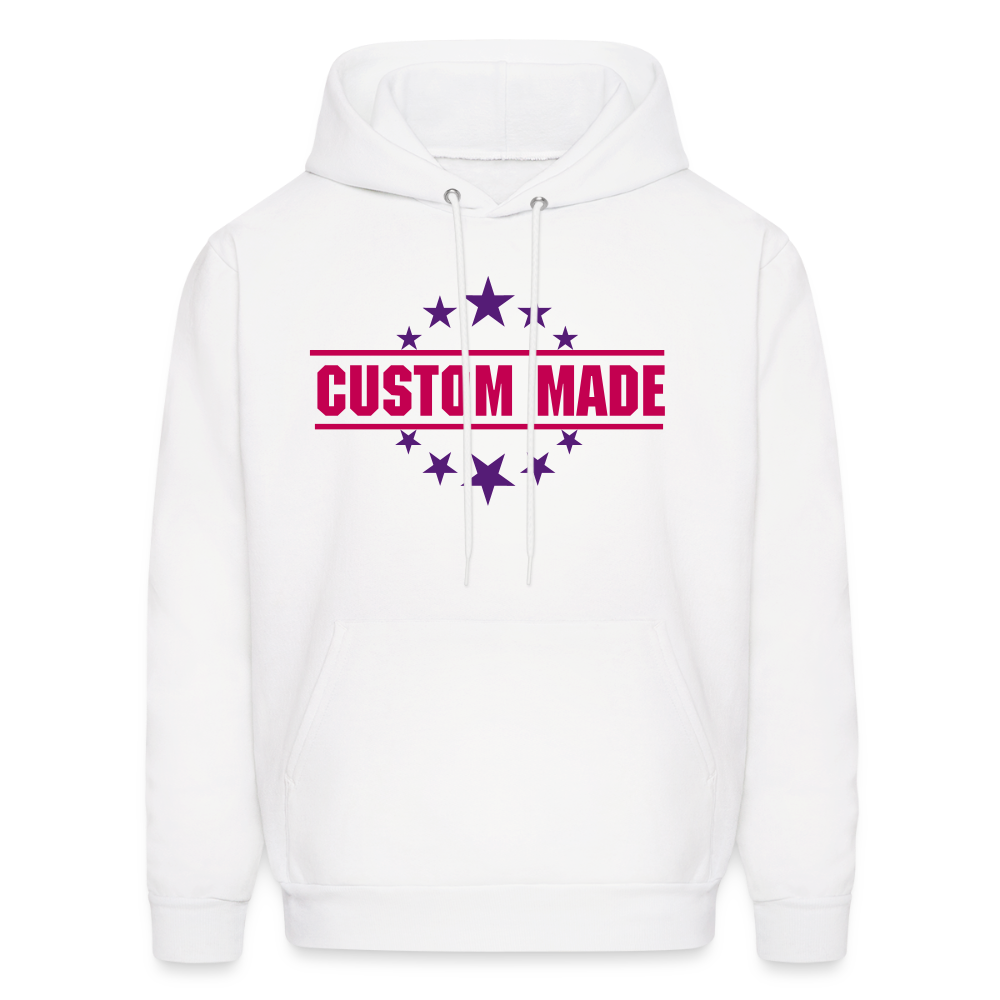 Men's Classic Hanes Hoodie | CUSTOMIZABLE (Chest) - white