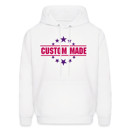 Men's Classic Hanes Hoodie | CUSTOMIZABLE (Chest) - white