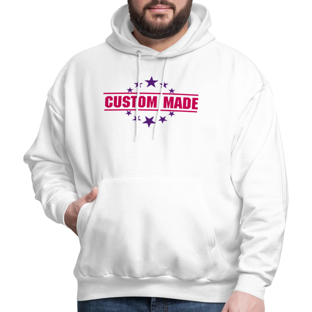 Men's Classic Hanes Hoodie | CUSTOMIZABLE (Chest) - white