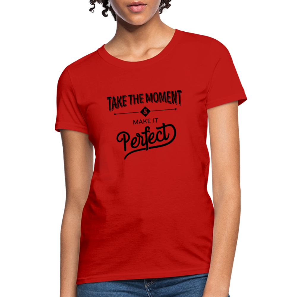 Women's Classic Cotton Tee | COSTOMIZABLE (front) - red