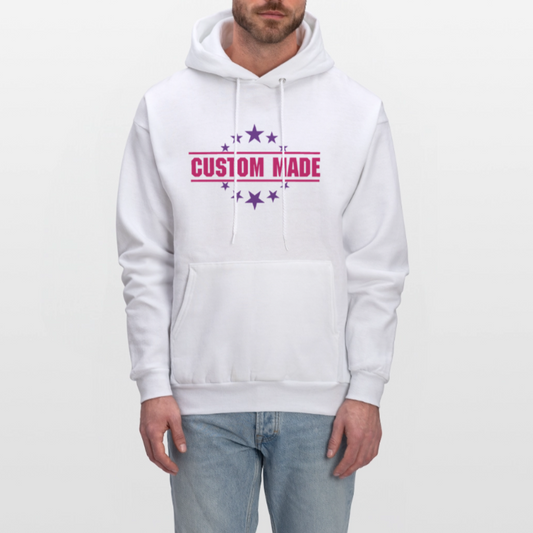 Men's Classic Hanes Hoodie | CUSTOMIZABLE (Chest) - white