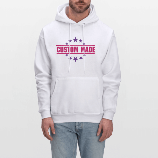 Men's Classic Hanes Hoodie | CUSTOMIZABLE (Chest) - white