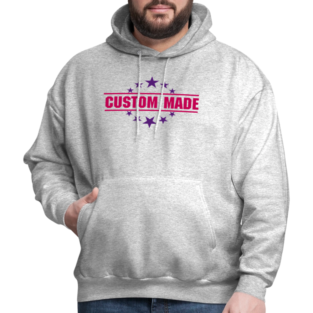 Men's Classic Hanes Hoodie | CUSTOMIZABLE (Chest) - heather gray