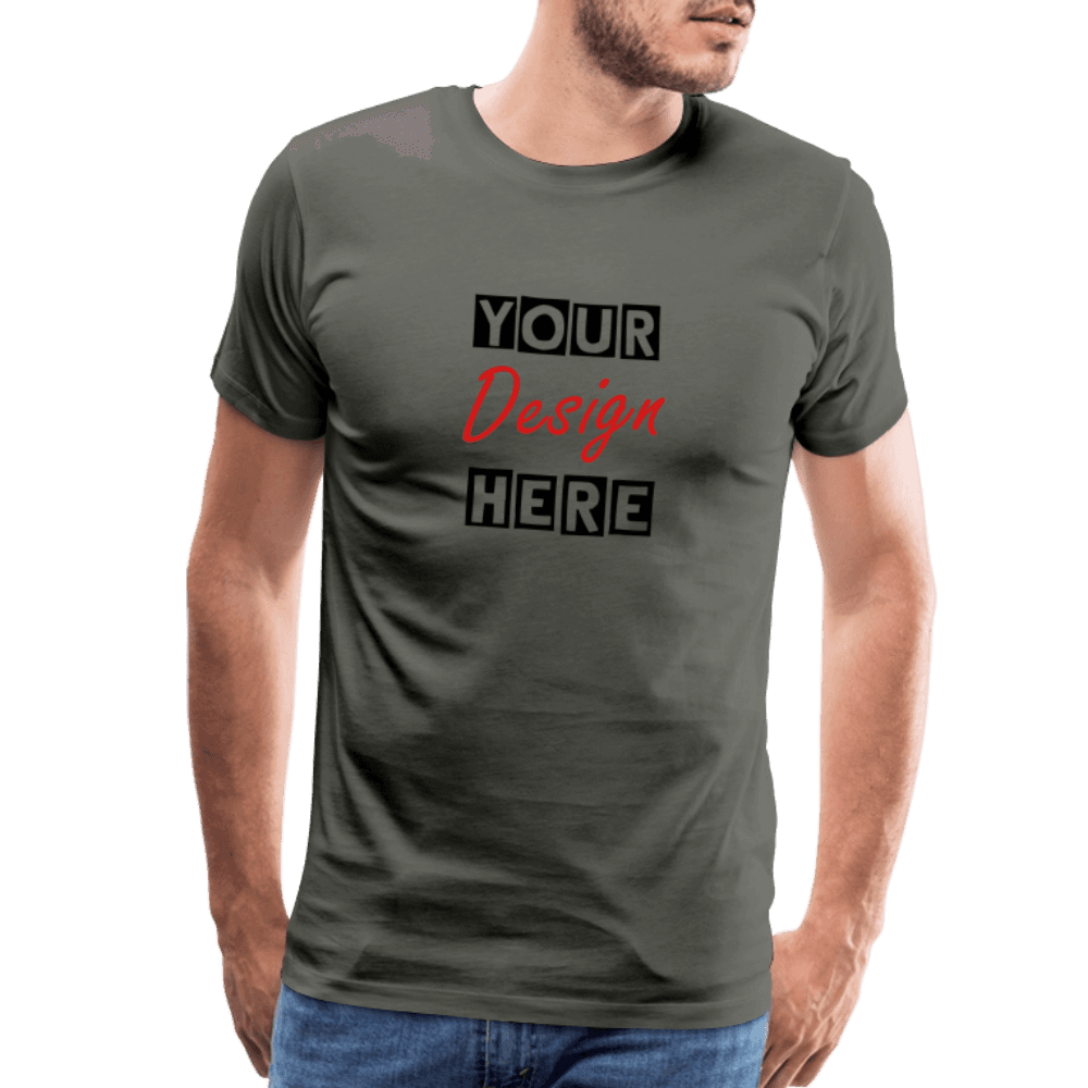 Men's CUSTOMIZABLE  Premium Lightweight T-Shirt - asphalt gray