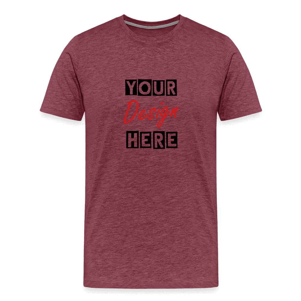 Men's CUSTOMIZABLE  Premium Lightweight T-Shirt - heather burgundy