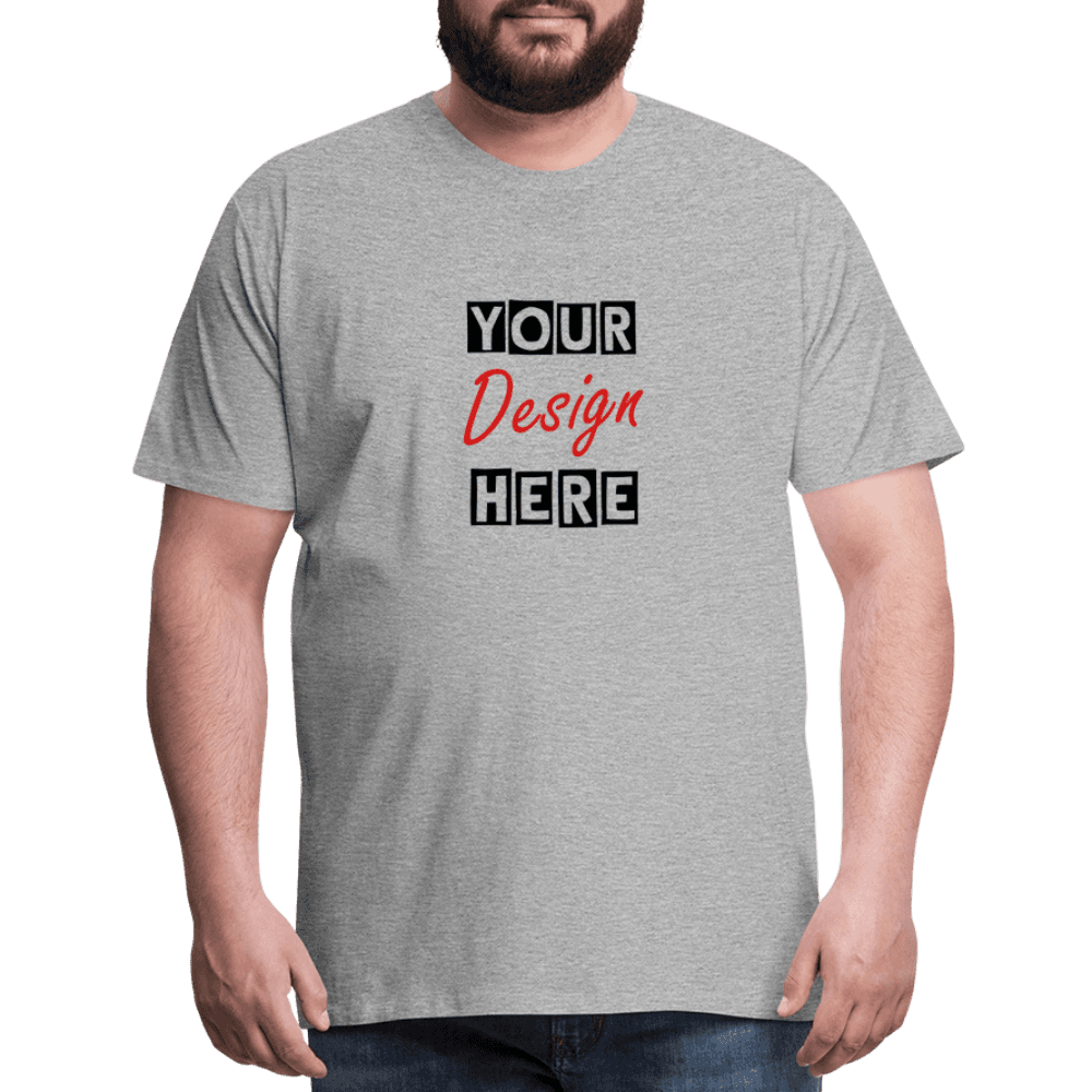 Men's CUSTOMIZABLE  Premium Lightweight T-Shirt - heather gray