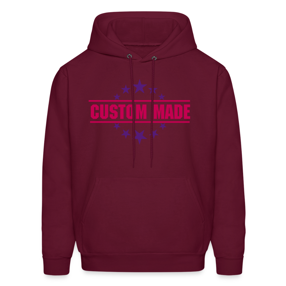 Men's Classic Hanes Hoodie | CUSTOMIZABLE (Chest) - burgundy
