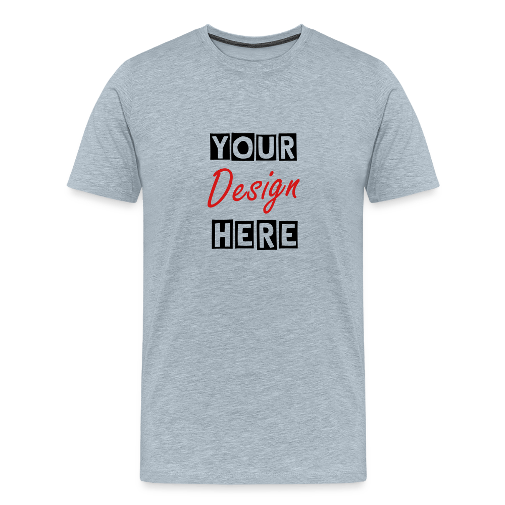 Men's CUSTOMIZABLE  Premium Lightweight T-Shirt - heather ice blue