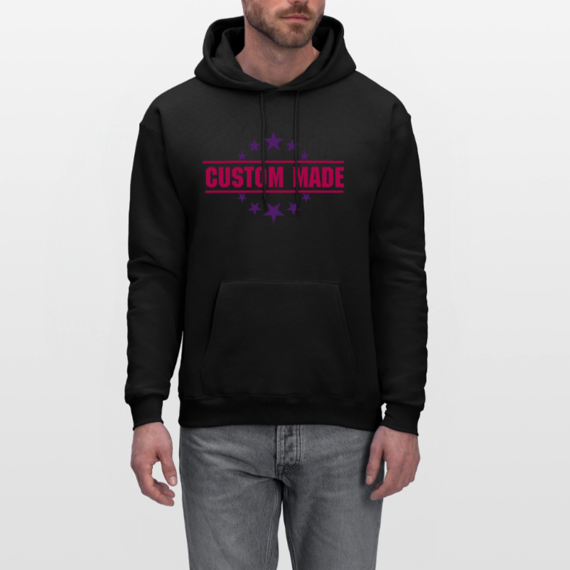 Men's Classic Hanes Hoodie | CUSTOMIZABLE (Chest) - black
