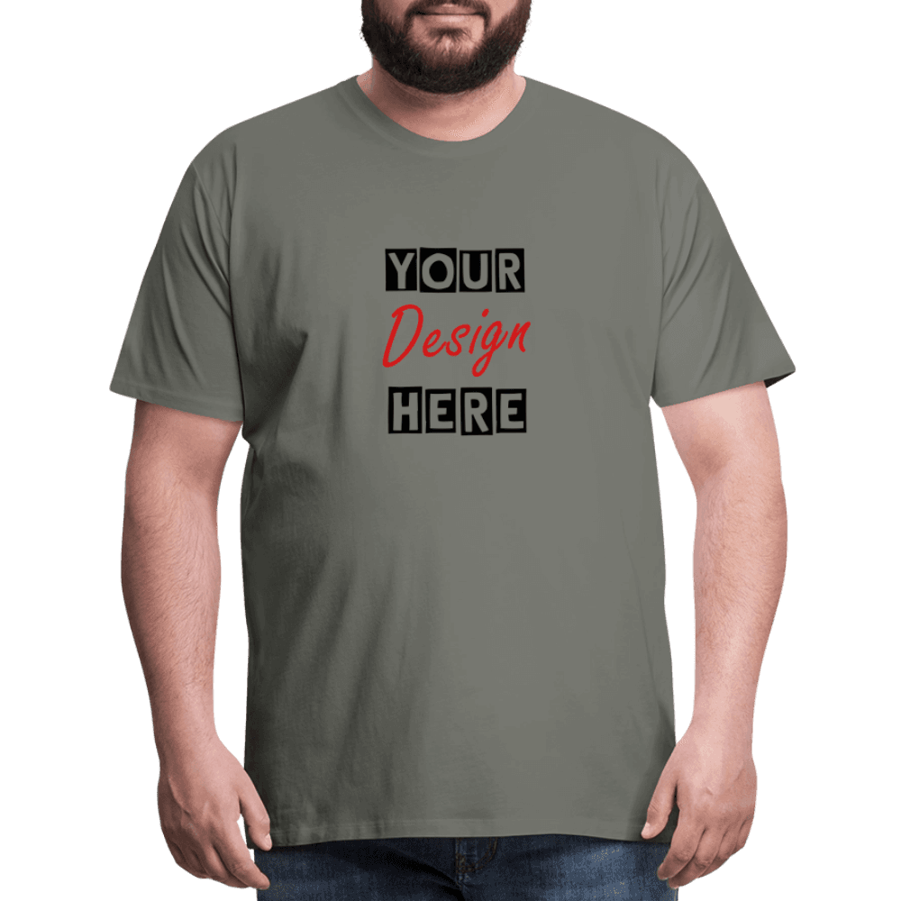 Men's CUSTOMIZABLE  Premium Lightweight T-Shirt - asphalt gray