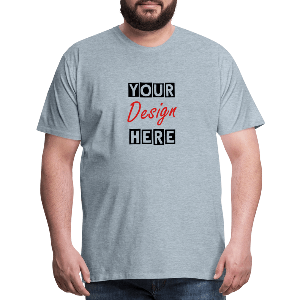 Men's CUSTOMIZABLE  Premium Lightweight T-Shirt - heather ice blue