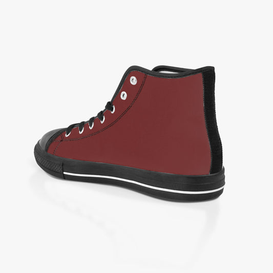 back view of a Burgundy High Top Shoe