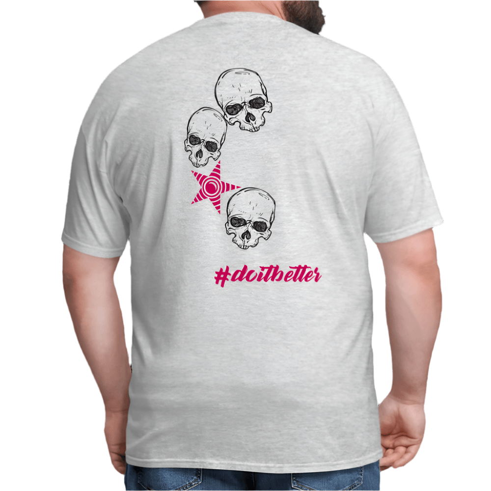 Classic Crew Neck T-Shirt | CUSTOMIZABLE (front & back) - heather gray