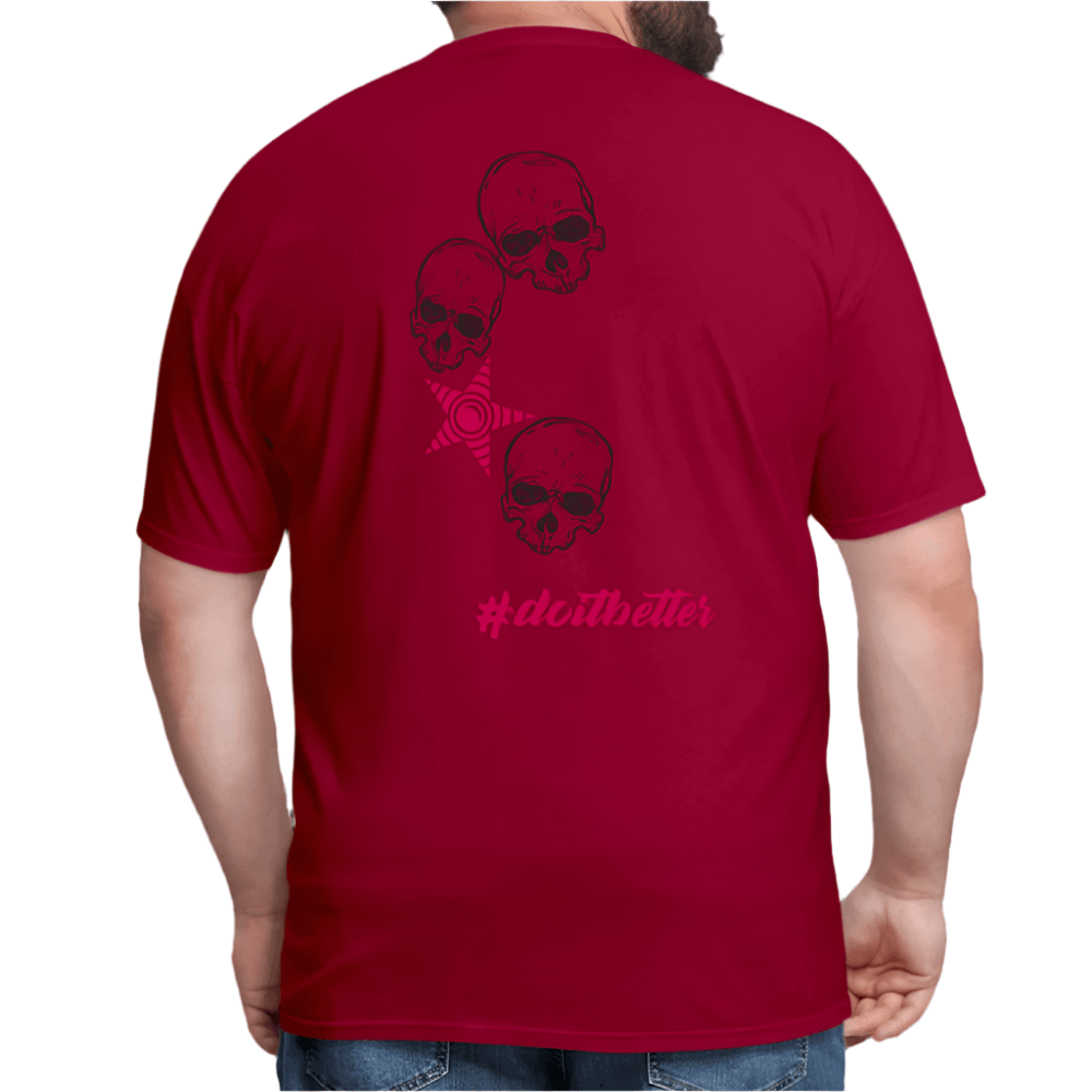 Classic Crew Neck T-Shirt | CUSTOMIZABLE (front & back) - dark red