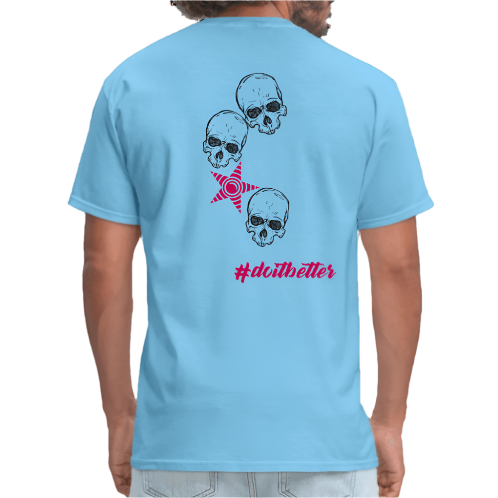 Classic Crew Neck T-Shirt | CUSTOMIZABLE (front & back) - aquatic blue