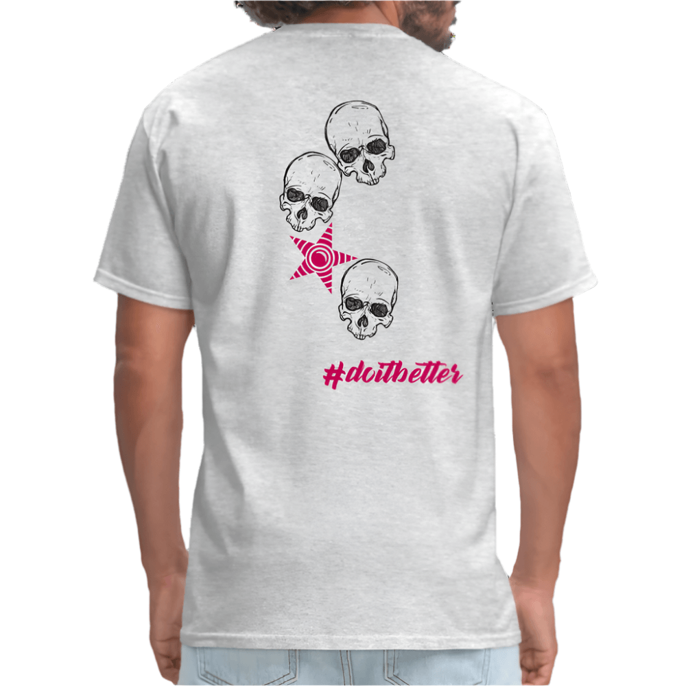 Classic Crew Neck T-Shirt | CUSTOMIZABLE (front & back) - heather gray