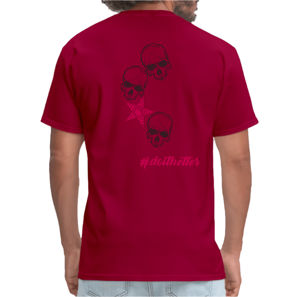 Classic Crew Neck T-Shirt | CUSTOMIZABLE (front & back) - dark red