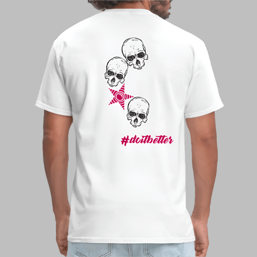 Classic Crew Neck T-Shirt | CUSTOMIZABLE (front & back) - white