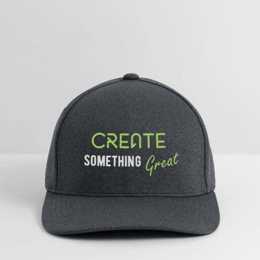 Gray cap with 'Create Something Great' text on a white background