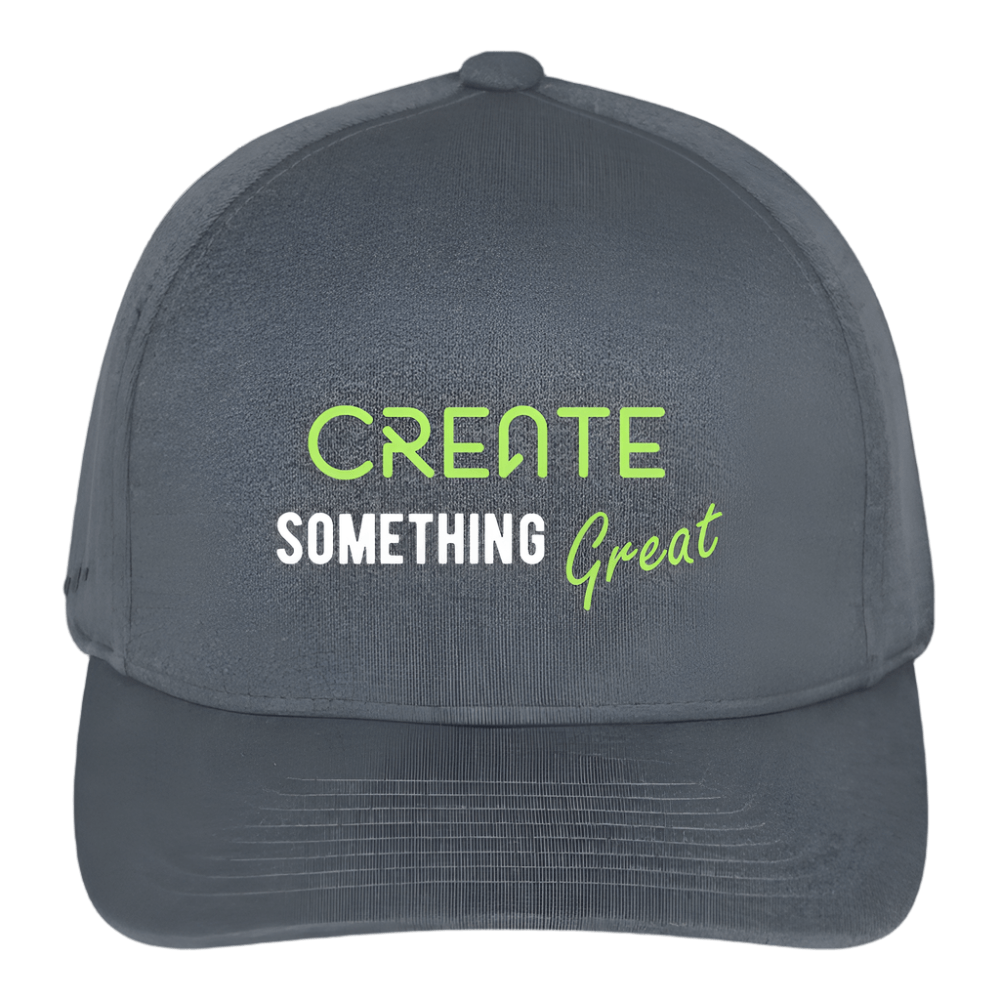 Flexfit Mélange Baseball Cap | Customizable (front & back) - dark heather gray