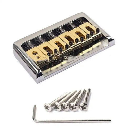 Guitar Bridge with Adjustable Six String Brass Saddle - Lunacy Deals & Designs