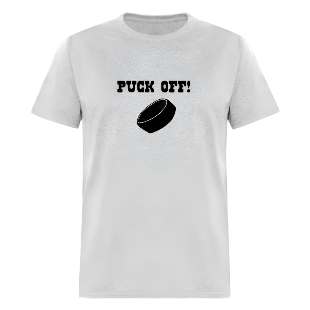 Men's 'Puck Off' Hockey Tshirt - heather gray
