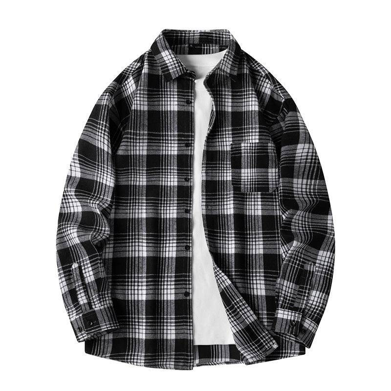 Men's Plaid Long Sleeve Button Up Shirt - Lunacy Deals & Designs