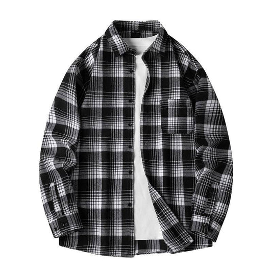 Men's Plaid Long Sleeve Button Up Shirt - Lunacy Deals & Designs