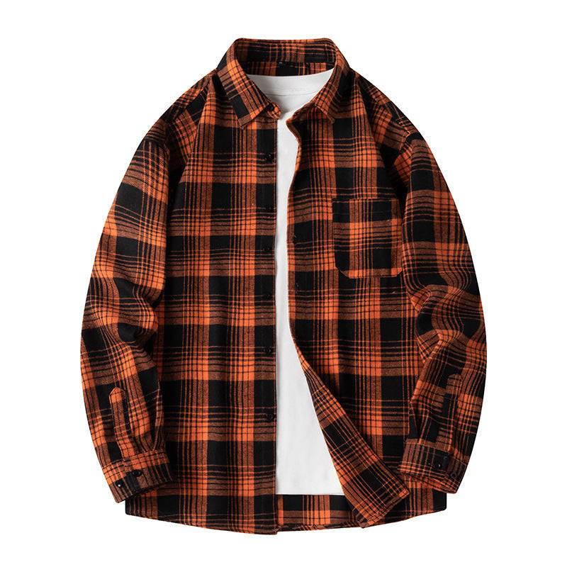 Men's Plaid Long Sleeve Button Up Shirt - Lunacy Deals & Designs