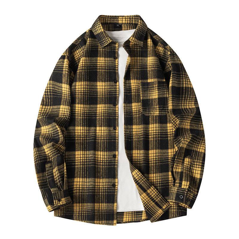 Men's Plaid Long Sleeve Button Up Shirt - Lunacy Deals & Designs
