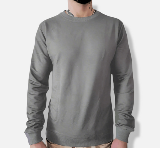 Men's Simple Crew Neck Long Sleeve Shirt - Lunacy Deals & Designs
