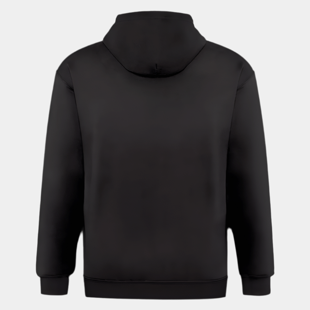 Men's Zip Hoodie (Customizable: Chest) black -back