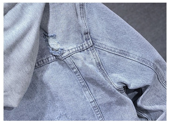 Men's Detachable Hooded Denim Jacket