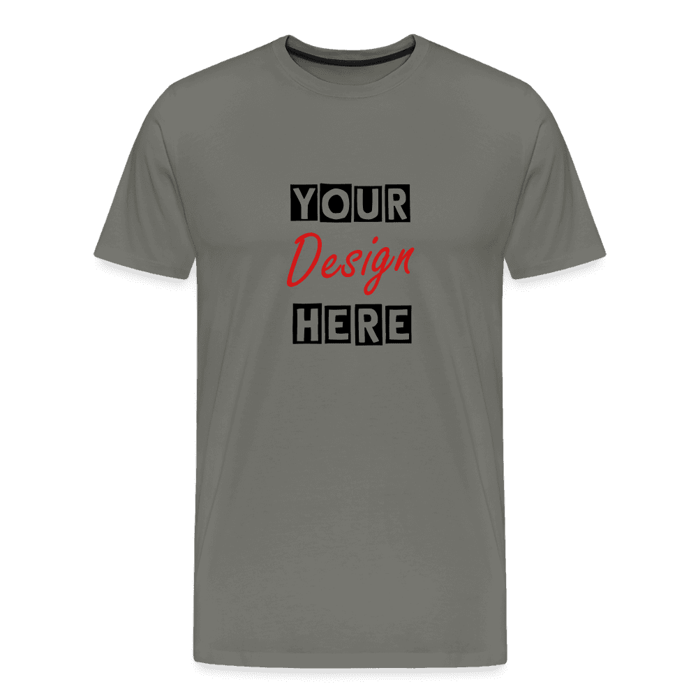 Men's CUSTOMIZABLE  Premium Lightweight T-Shirt - asphalt gray