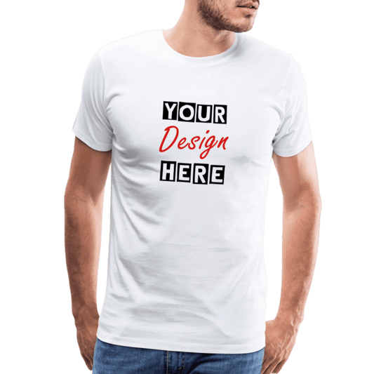 Men's CUSTOMIZABLE  Premium Lightweight T-Shirt - white