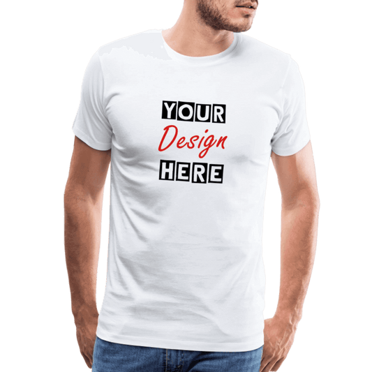Men's CUSTOMIZABLE Premium Lightweight T-Shirt - white