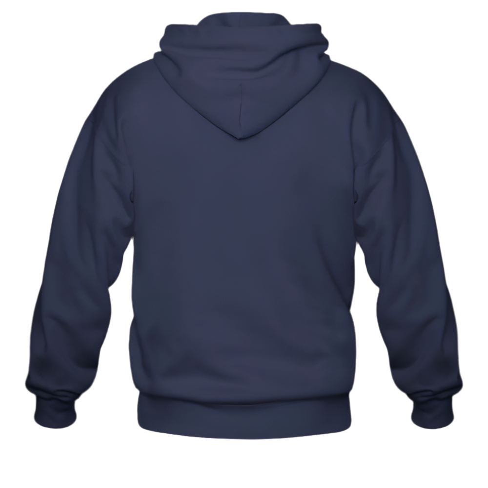 Men's Zip Hoodie (Customizable: Chest) navy - back