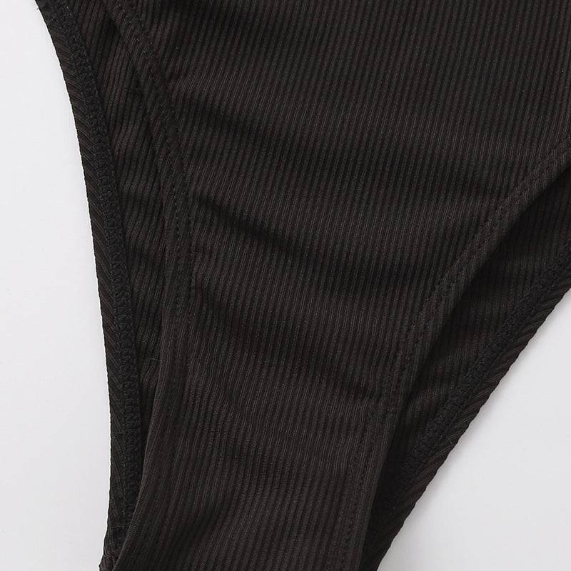 One-Piece Gold Band Adjustable Shoulder Strap Swimsuit - Lunacy Deals & Designs