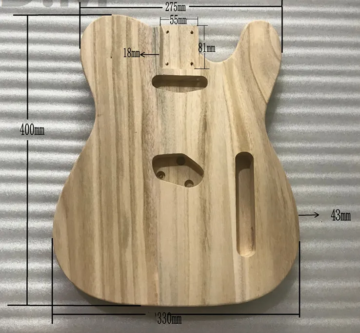 Pre-Cut Unfinished Maple TL Electric Guitar Body
