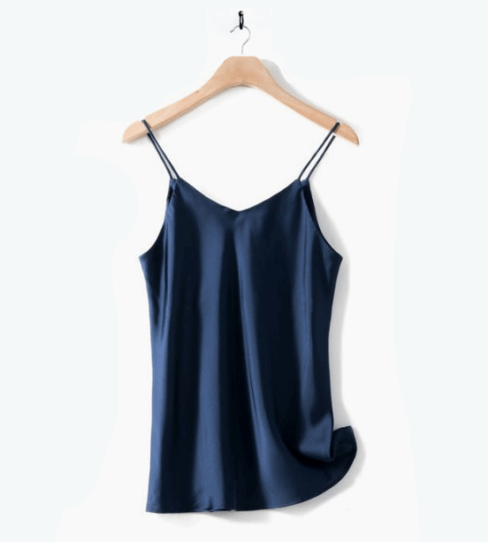 Satin Spaghetti Strap V Neck Camisole - Lunacy Deals & Designs