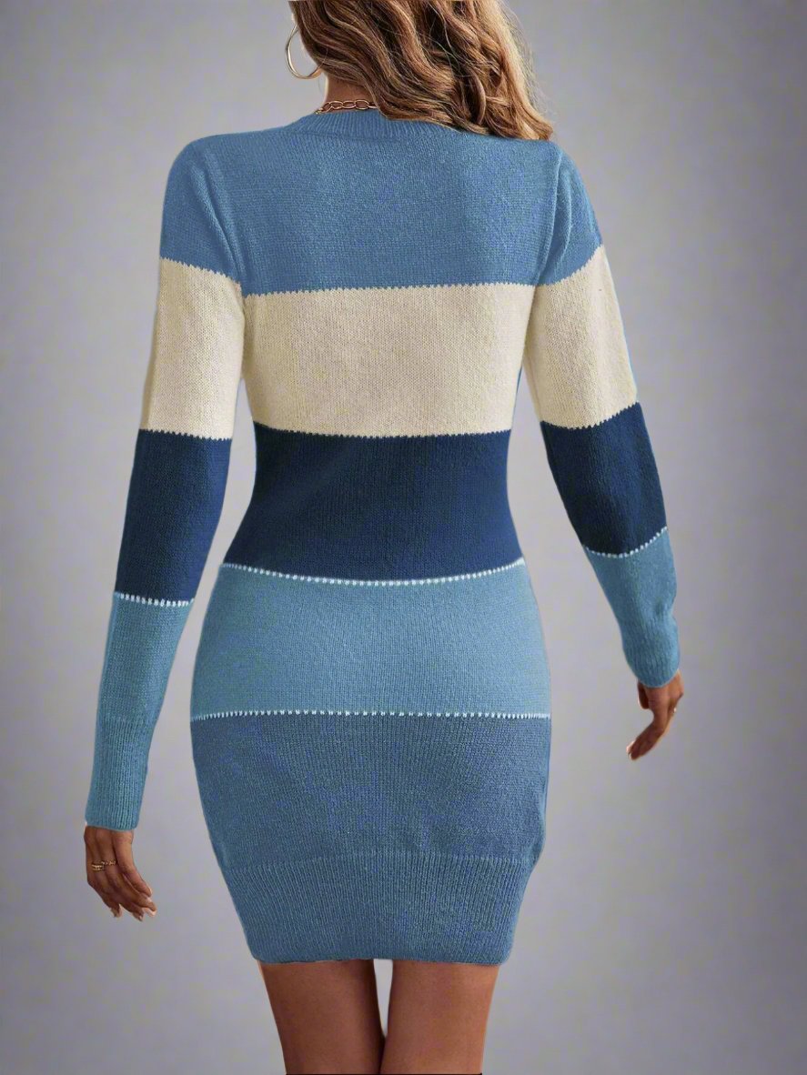 Striped Phoenix Velvet Long Sleeve Dress - Lunacy Deals & Designs