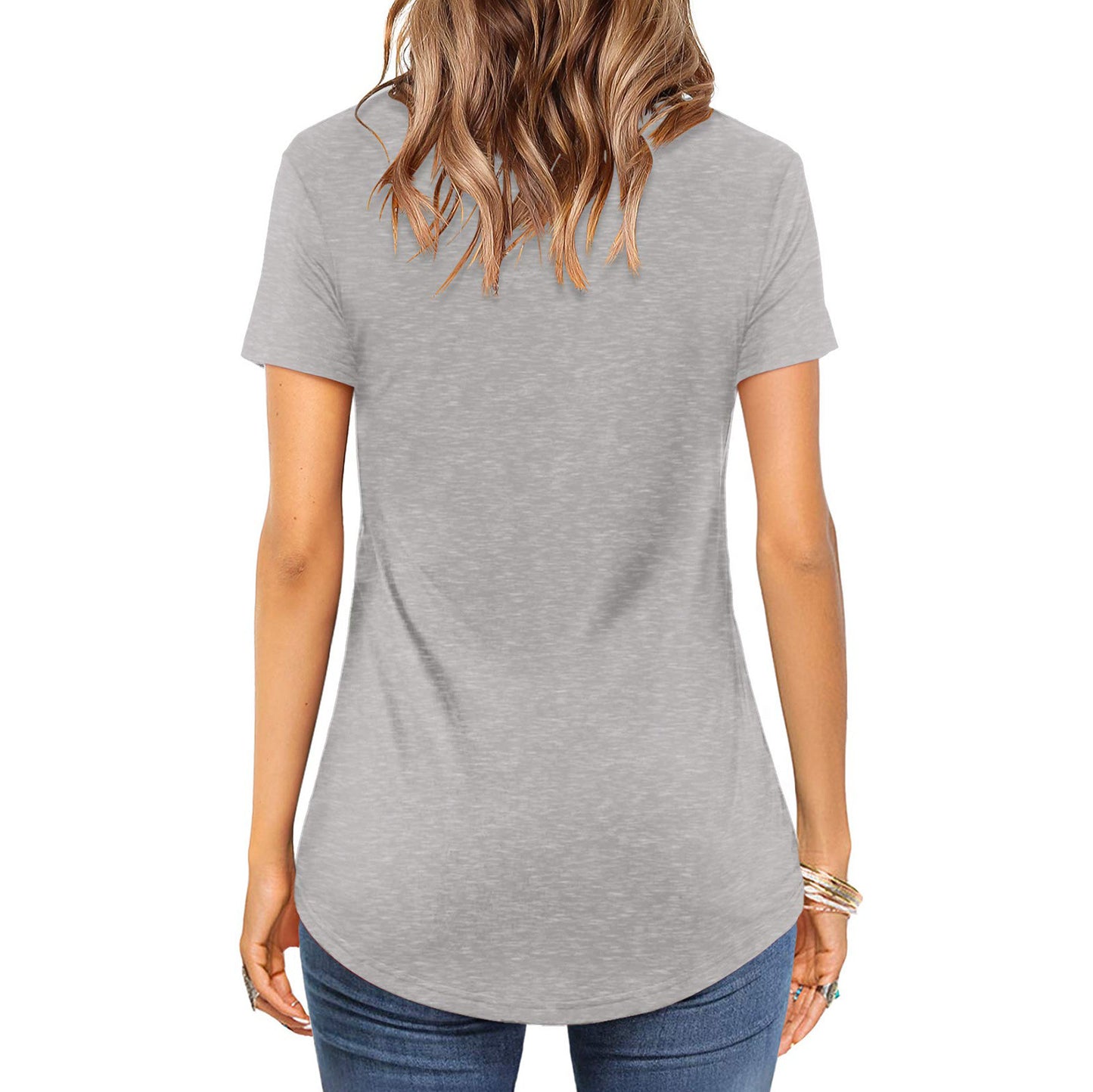 Women's Crisscross V-Neck Short Sleeve T-Shirt