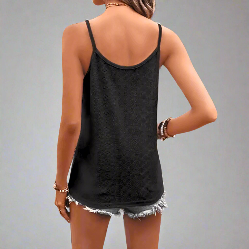Women's Eyelet Detail Thin-Strap Camisole - Lunacy Deals & Designs