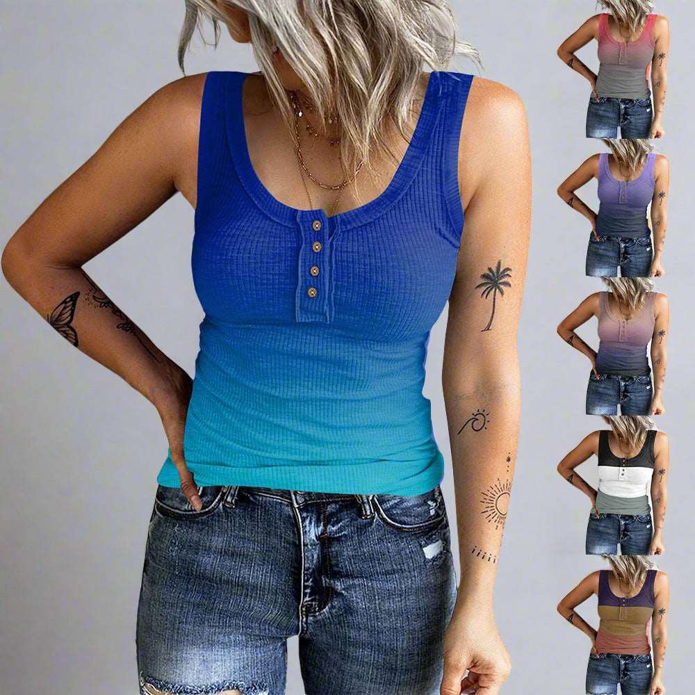 Women's Gradient Sleeveless Top - Lunacy Deals & Designs