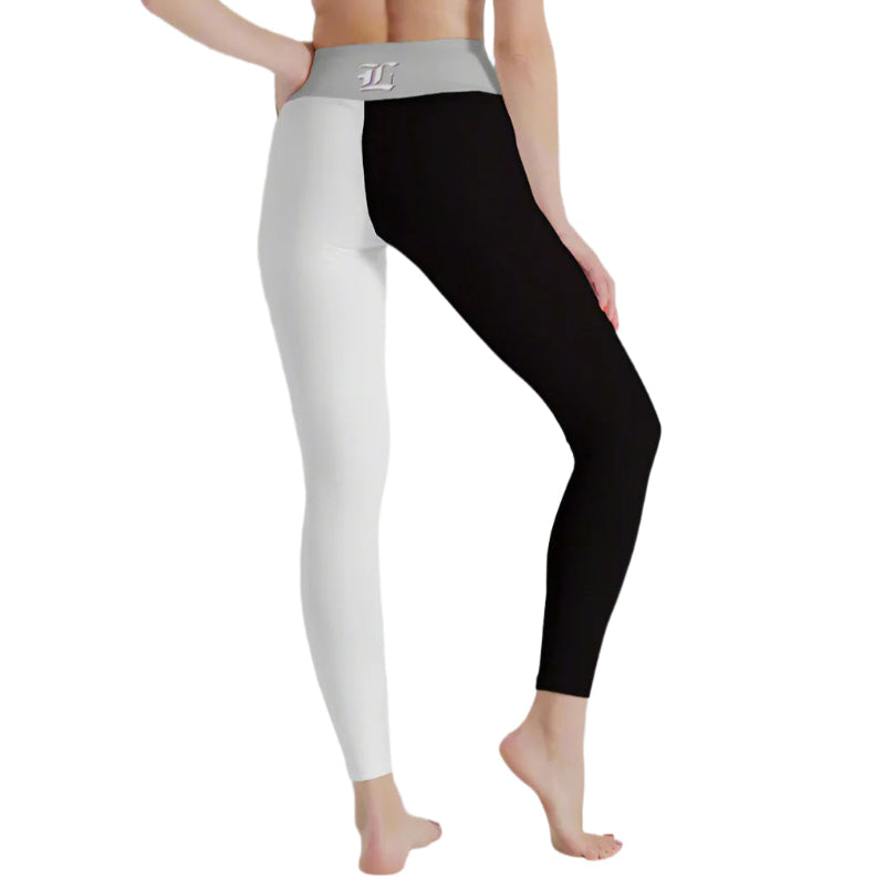 Women's Monochrome Mirage High Waist Stretchy Leggings - Lunacy Deals & Designs