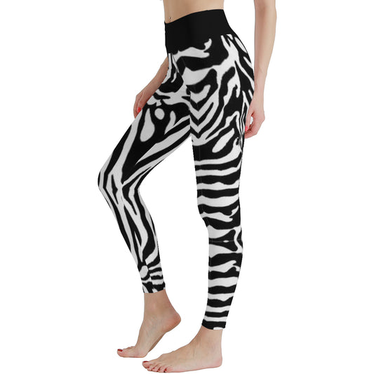 Women's Striped Savanna High Waist Stretchy Leggings - Lunacy Deals & Designs