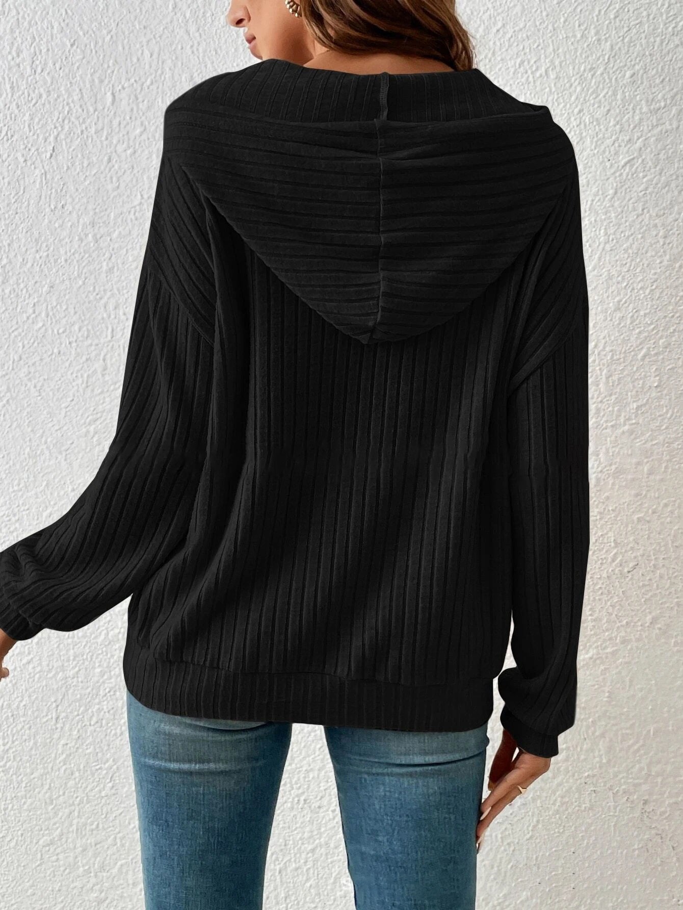 Women's Sunken Stripe Hooded Sweatshirt